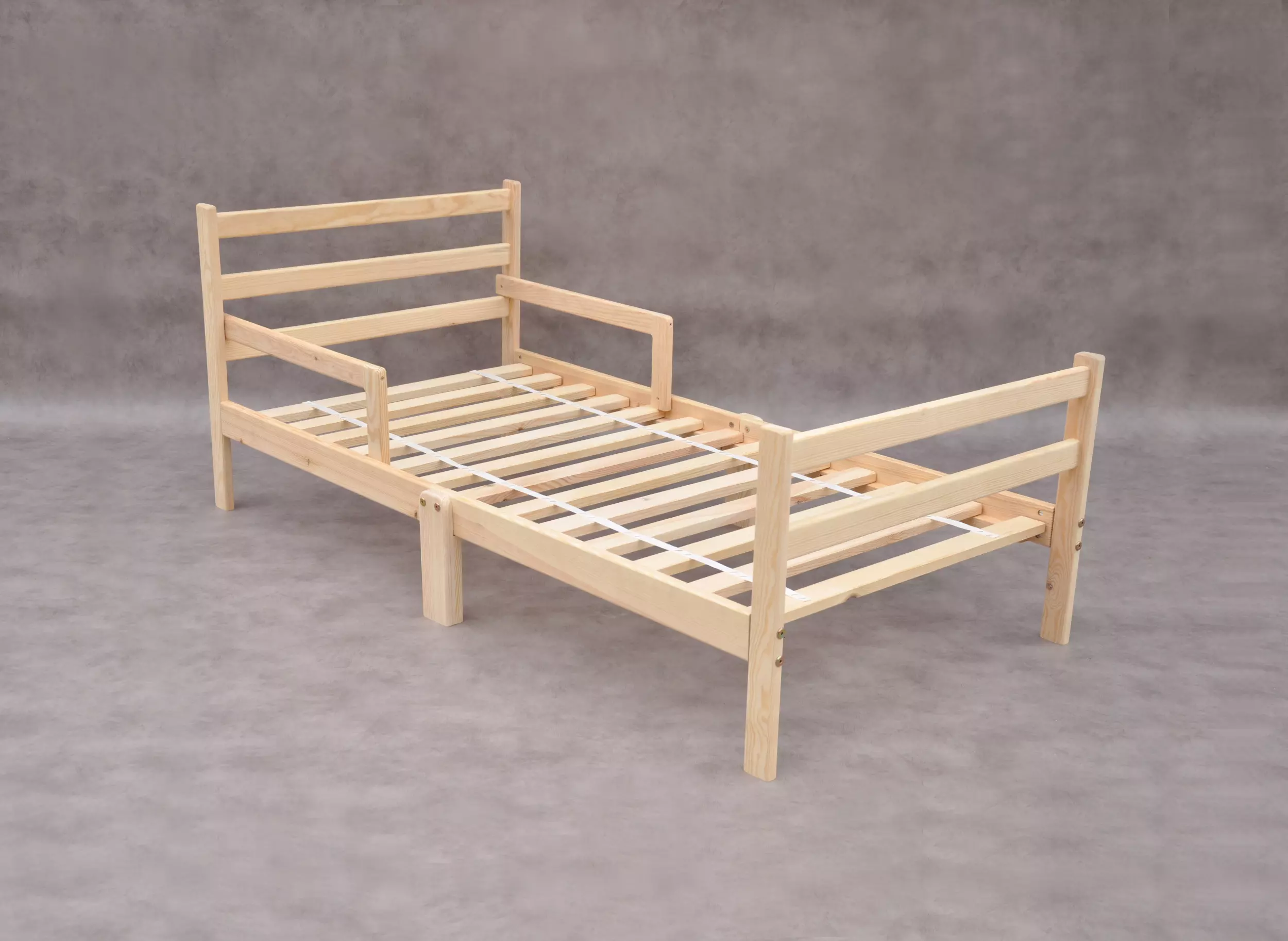 Toddler bed Baltic Pine Forest low Montessori frame bed with safety rails on both sides kiddie bed - it's the breath of Baltic pine forest the small child can feel and touch. Shop at Barin Toys UK online store amazing deals for sustainable kids room - eur