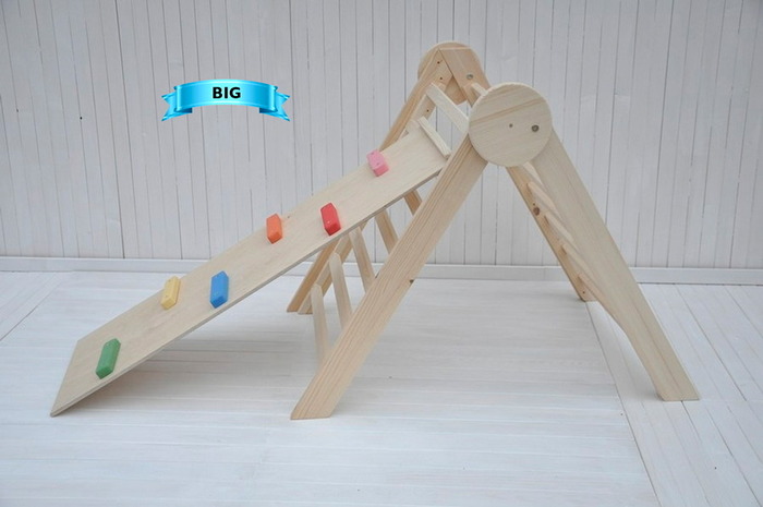 Baby climbing frame and slide indoor playground for active play time of your Montessori toddler