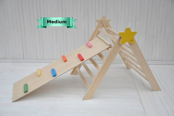 Baby climbing triangle Baby Star activity play center with slide and basic color steps for babies from 6 months