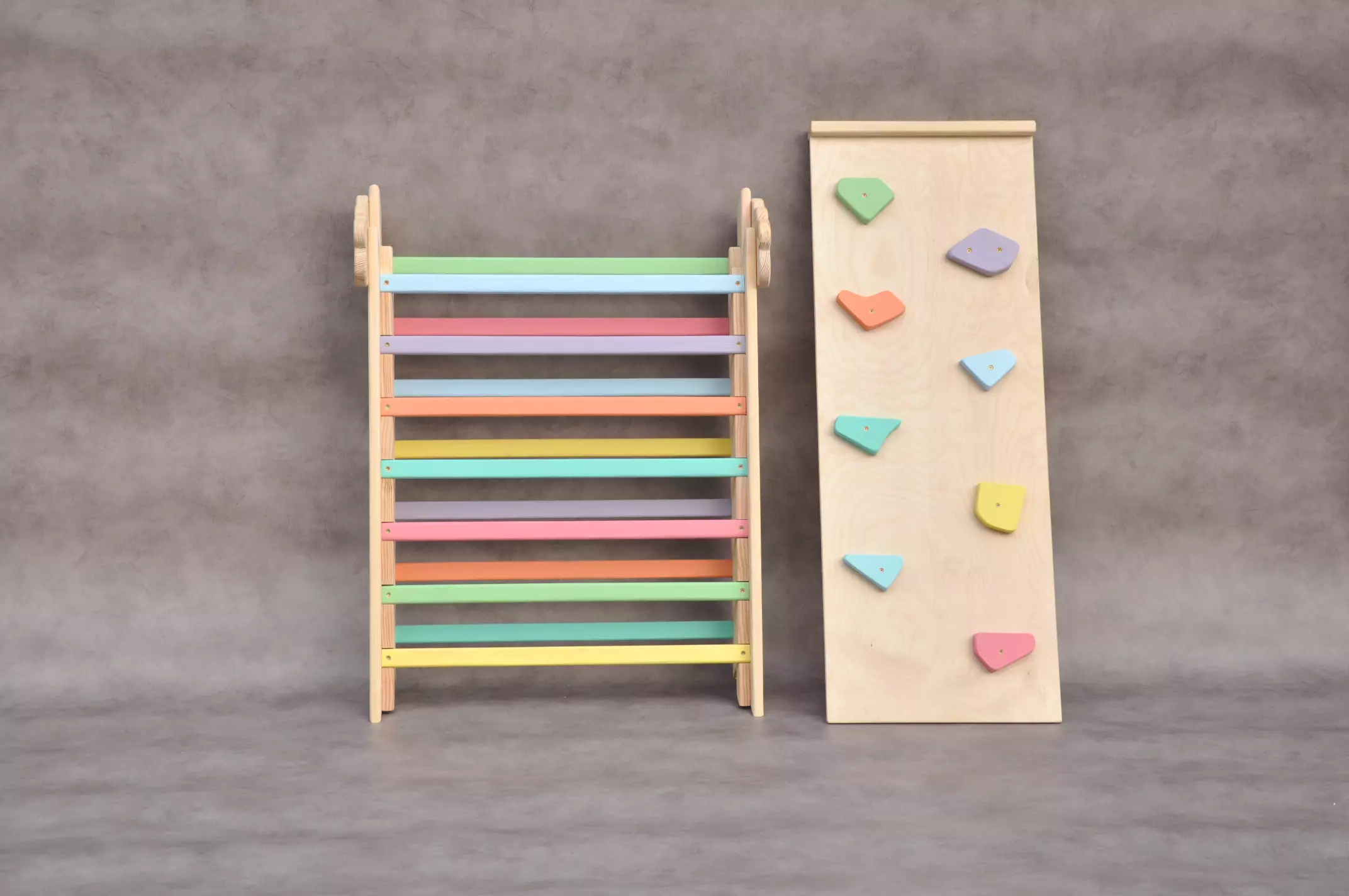 Cloud climbing frame indoor big triangle set folding position for storage.