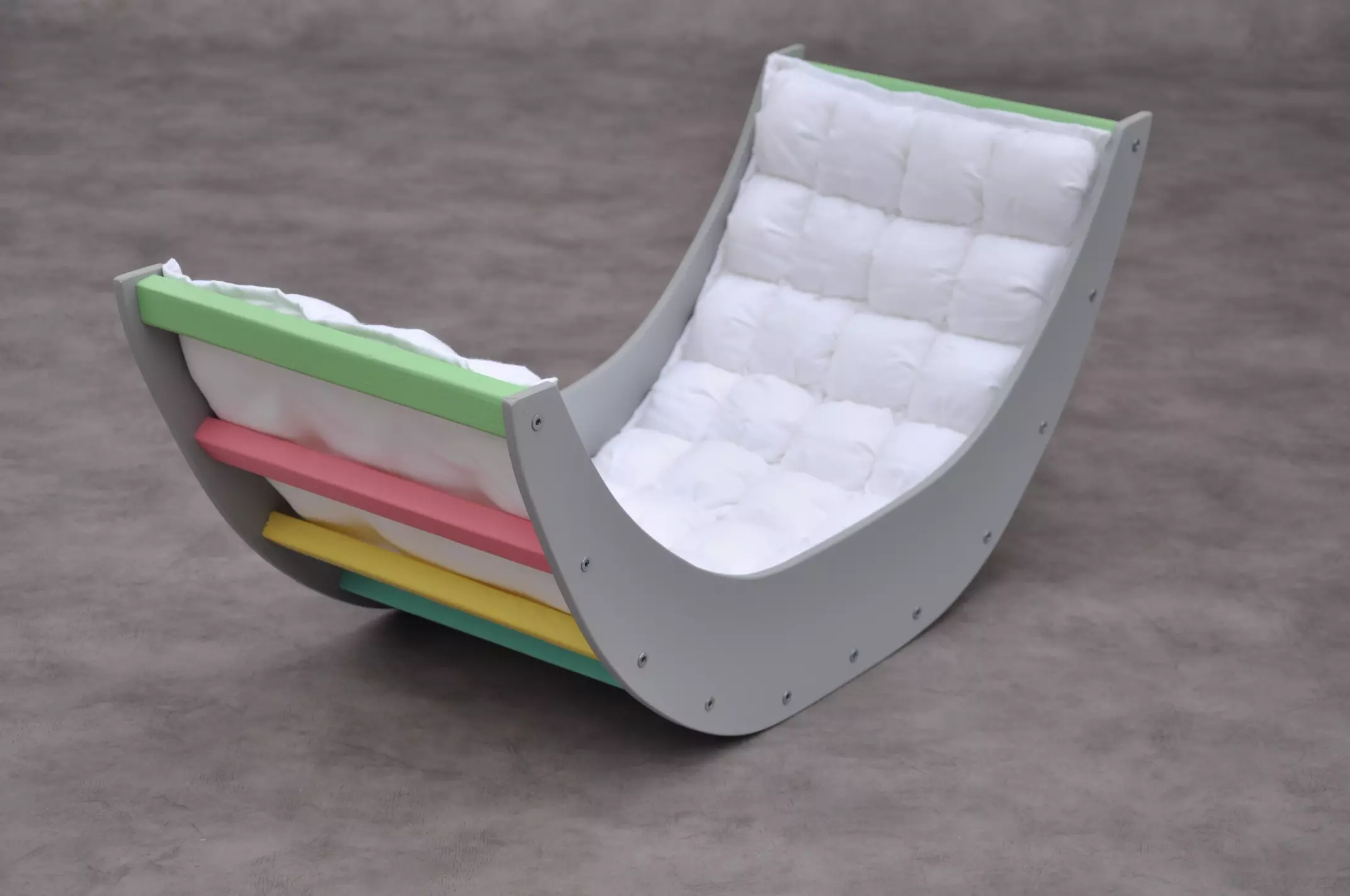 Climbing arch with pillow for babies by Barin Toys brand - sustainable toys from the birth, rocking toys from natural wood.