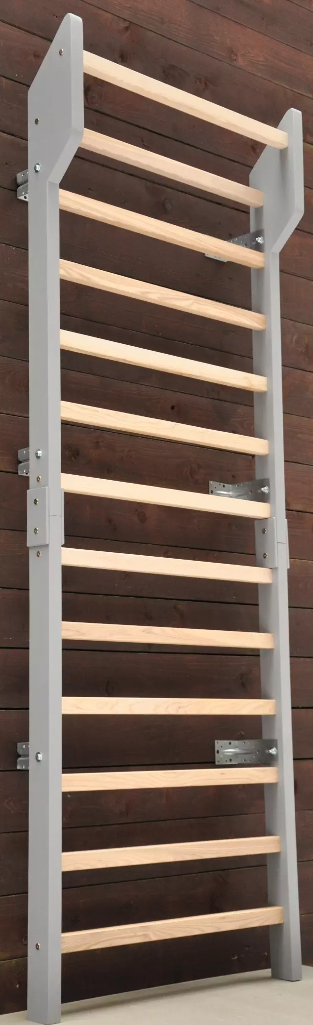 Sweden ladder for adults and kids by Barin Toys UK online store - the offer for Barin Toys Ash Grey Classic curved silhouette design wall bars for sale with free delivery in UK.