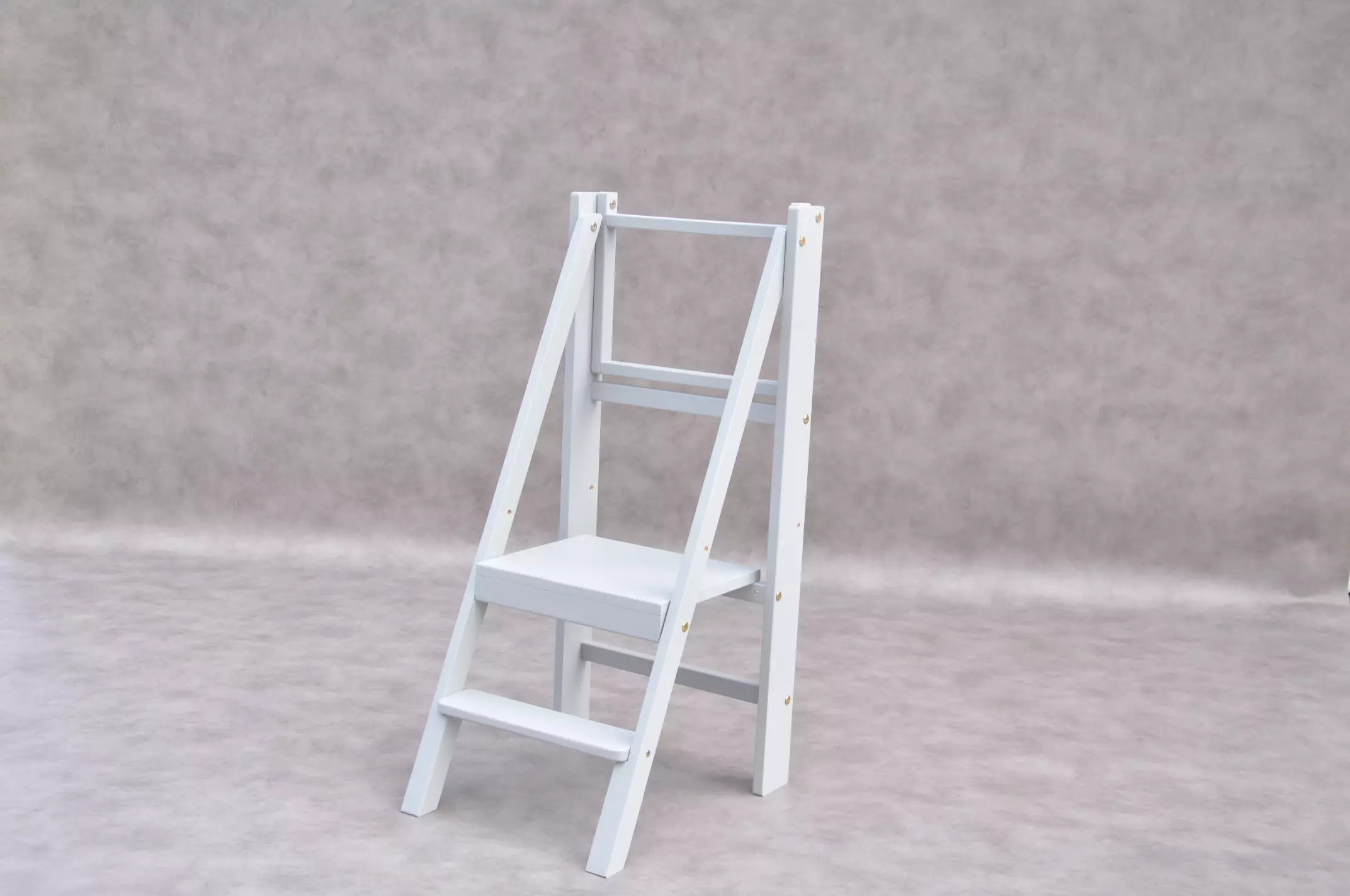 Collapsible step stool Barin Toys Slim - folding foot step stool and wooden step ladders for use in kitchen, library or laundry room. Compact, sturdy for adults and toddlers, family friendly kitchen helper to reach any shelf and cupboard in your apartment