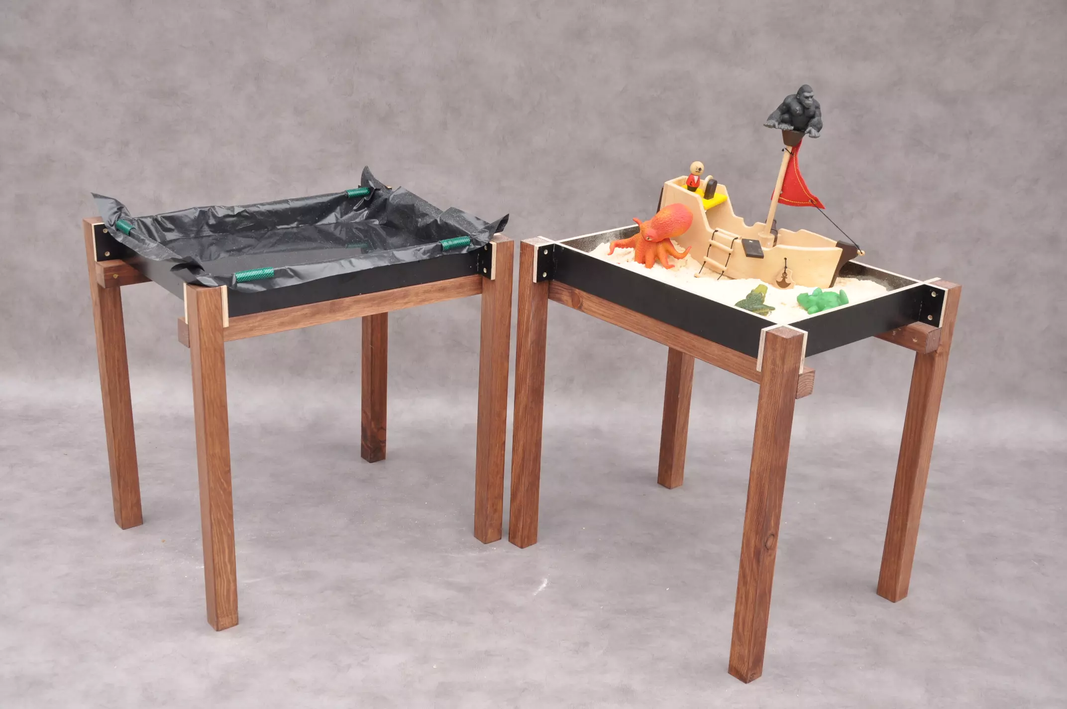 Sand and water table BarinToys preschool infant outdoor toy for summer play with water, mud, sand and sensory materials and gardening set for young gardener pretend play available online with free delivery.