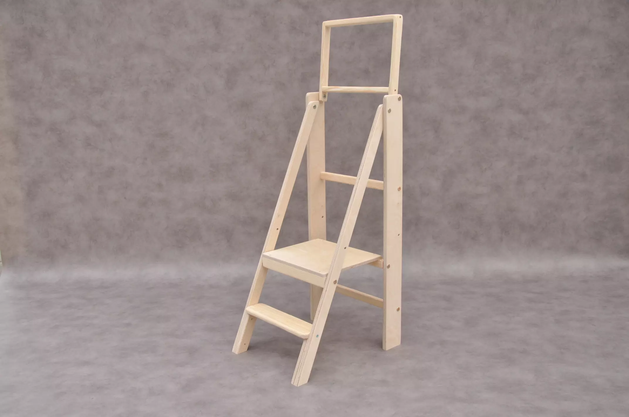 Barin Toys foldable step stool - Authentic Slim toddler tower - Montessori children's step stool and fold away step ladder for adults. 2 in 1 wooden steps for kitchen for every family: Barin Toys UK best buy price & quality guarantee.